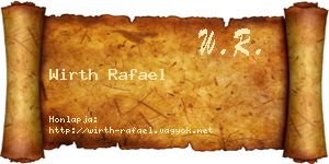 Wirth Rafael névjegykártya